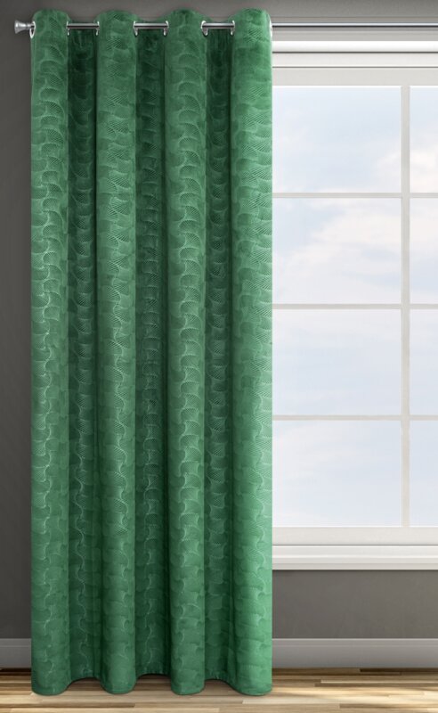 Zasłona gotowa D91 zielona 140 x 250 cm – dodaje przytulności