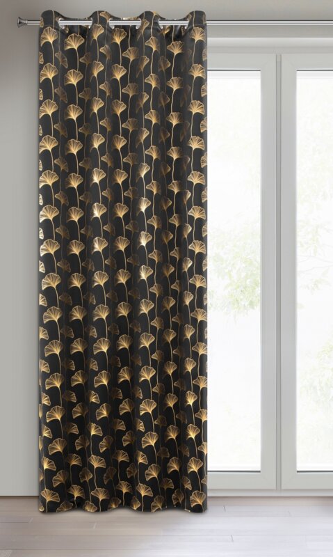 Zasłona zaciemniająca Clara czarna 135 X 250 cm – do sypialni i salonu
