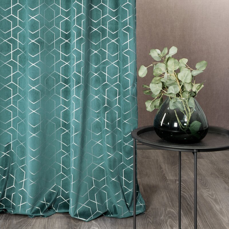 Zasłona gotowa Mandi turkusowa 135 x 250 cm – rozświetla wnętrze