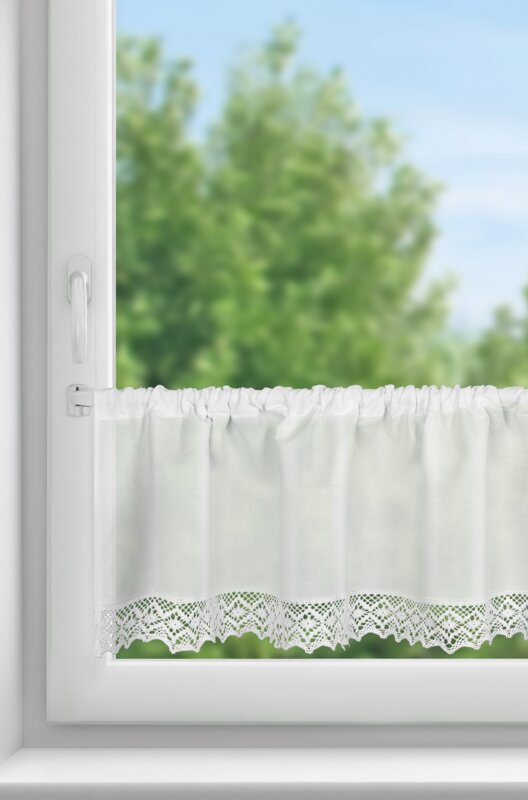 Firana gotowa Clarie biała 150 x 30 cm – subtelnie dekoruje
