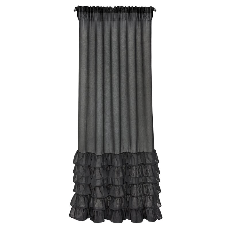 Zasłona gotowa Dolly czarna 140 x 250 cm – subtelne rozproszenie światła