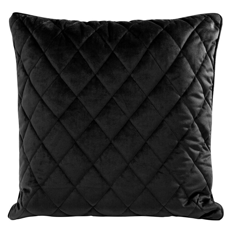 Poszewka velvet czarna 50 x 50 cm – miękka i stylowa