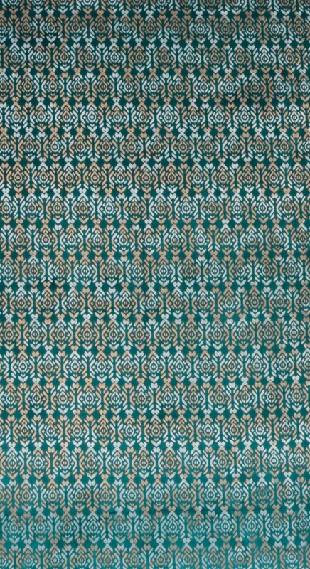Zasłona gotowa Laura turkusowa 140 X 250 cm – welwetowa z subtelnym wzorem