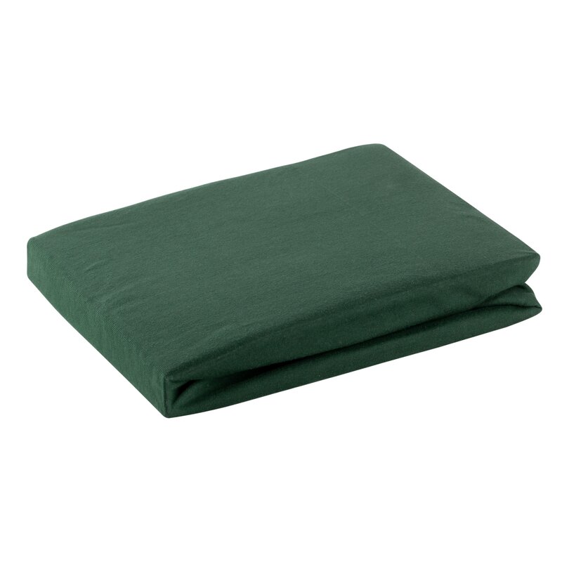 Prześcieradło jersey butelkowa zieleń 160 x 200 x 30 cm – miękkie i trwałe