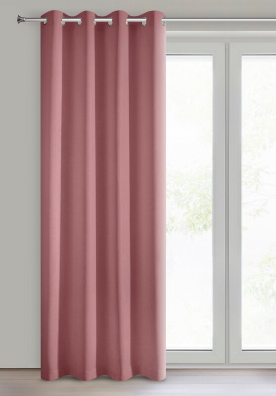 Zasłona gotowa Rita ciemnoróżowa 140 x 250 cm – stworzy przytulny nastrój