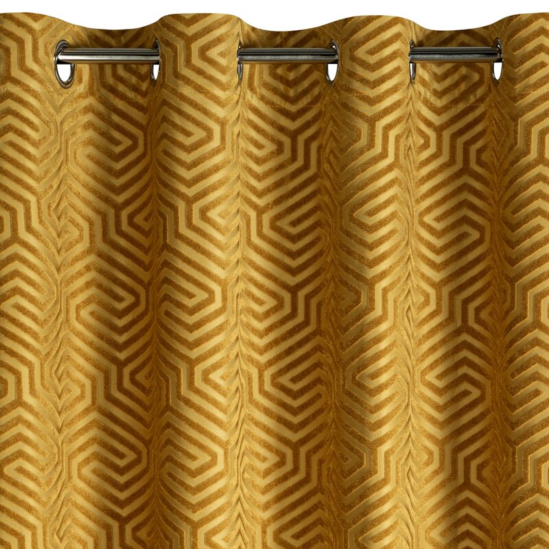 Zasłona gotowa Inga złota 140 x 250 cm – zaciemnia i zdobi