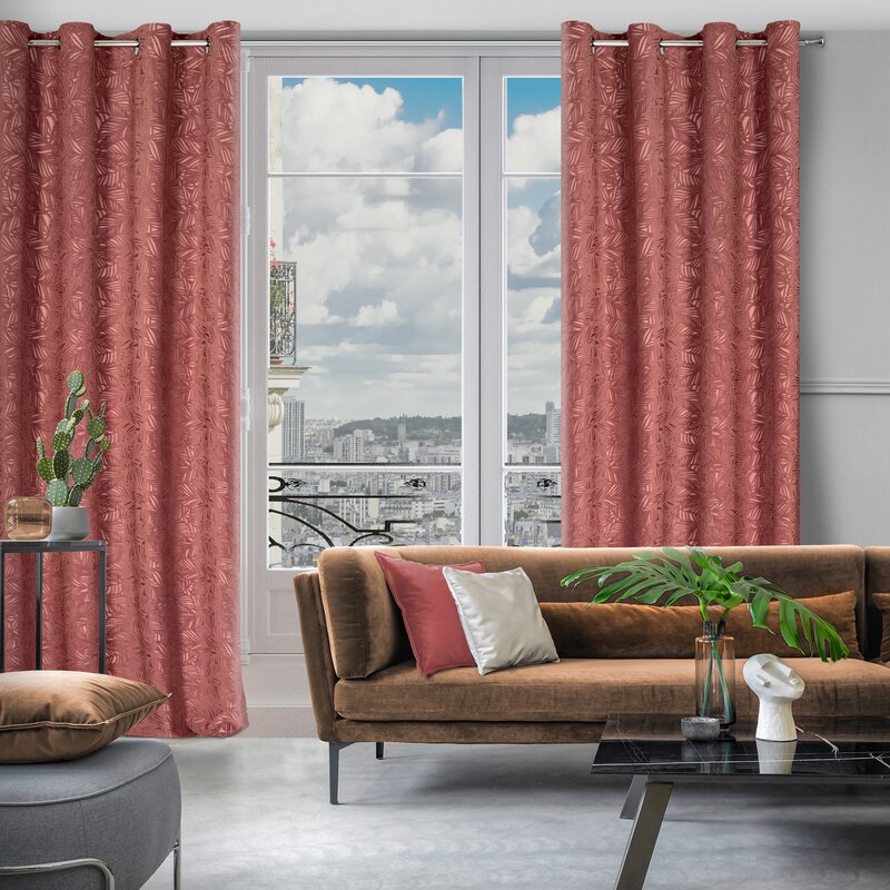 Zasłona gotowa Octavia ciemnoróżowa 140 X 250 CM – do salonu i sypialni