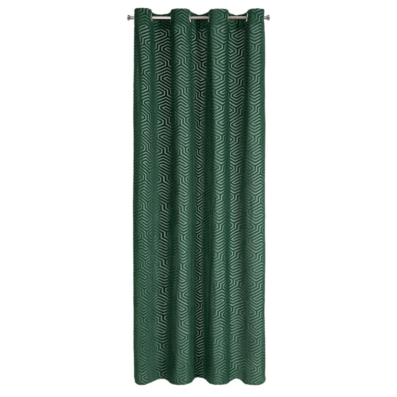 Zasłona gotowa Inga ciemnozielona 140 x 250 cm – zaciemniająca welwetowa