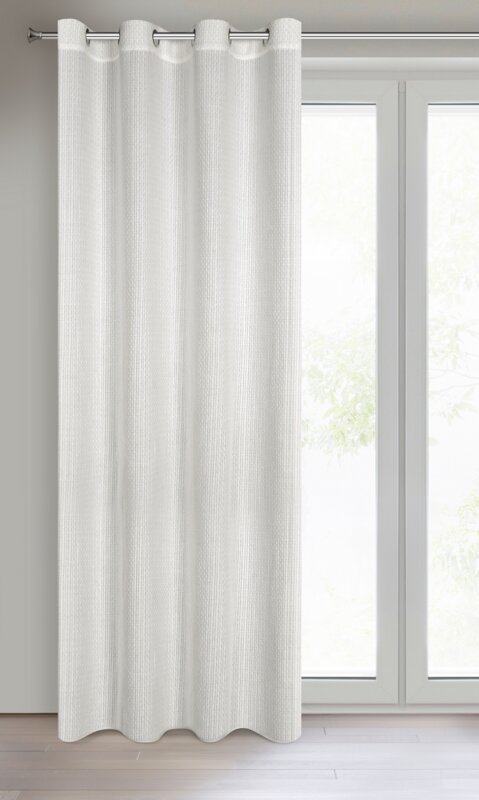 Zasłona gotowa biała 140 x 250 cm – dodaje wnętrzu lekkości