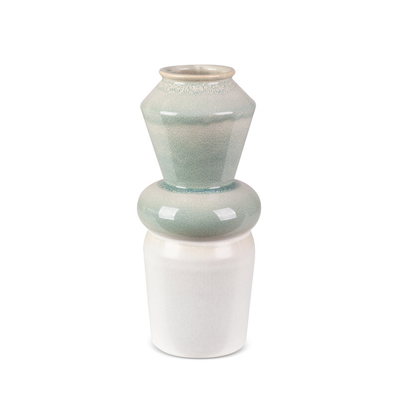 Wazon ceramiczny Liana kremowy fi 14 x 31 cm – na susze i kwiaty