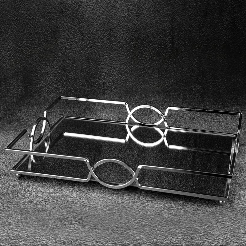 CERAMIKA 30 X 45 X 7 CM SREBRNY