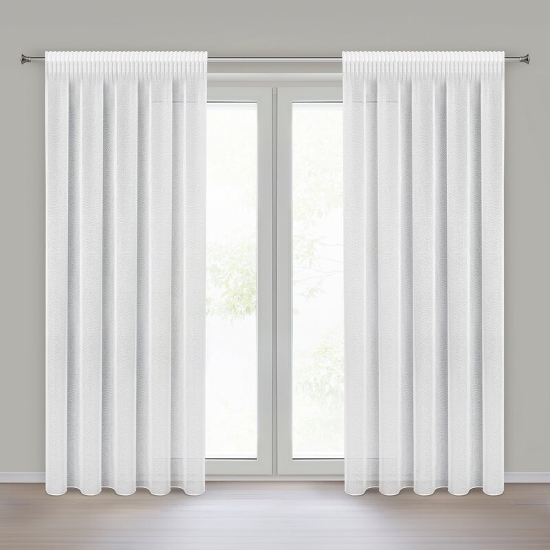 Firana gotowa Rain biała 140 x 270 cm – rozjaśnia wnętrze
