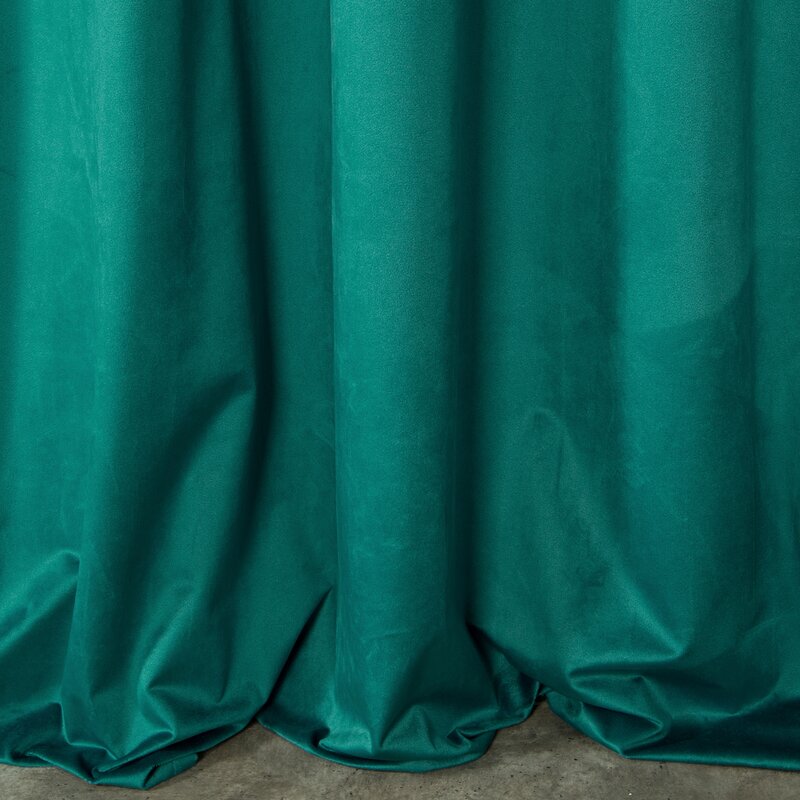 Zasłona gotowa ciemnoturkusowa 135 x 300 cm – zaciemniająca sypialnię