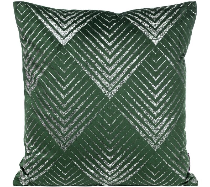 Poszewka welwetowa 45 x 45 cm ciemnozielona – doda charakteru