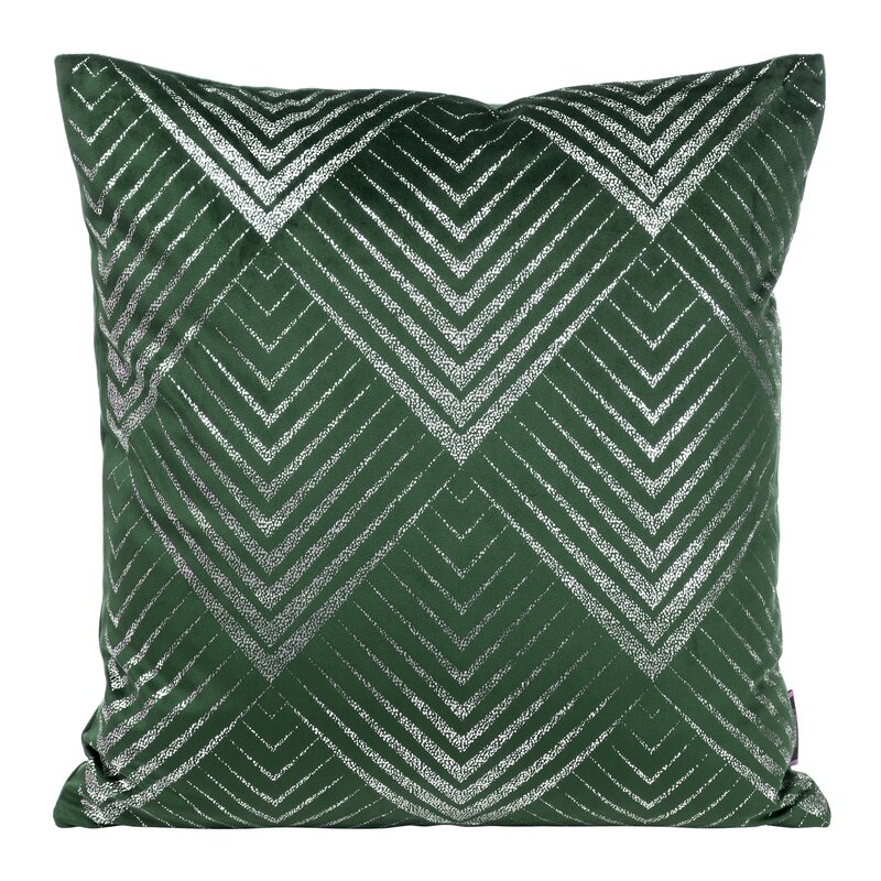Poszewka welwetowa 45 x 45 cm ciemnozielona – doda charakteru