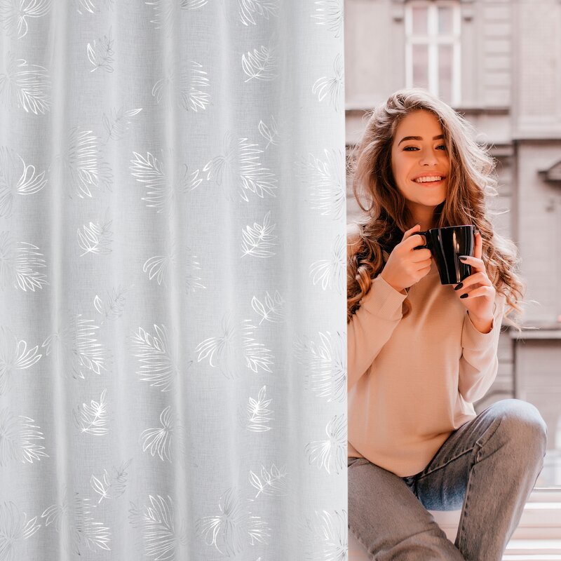 Firana gotowa Capri srebrna 140 X 250 CM – dodaje lekkości i blasku