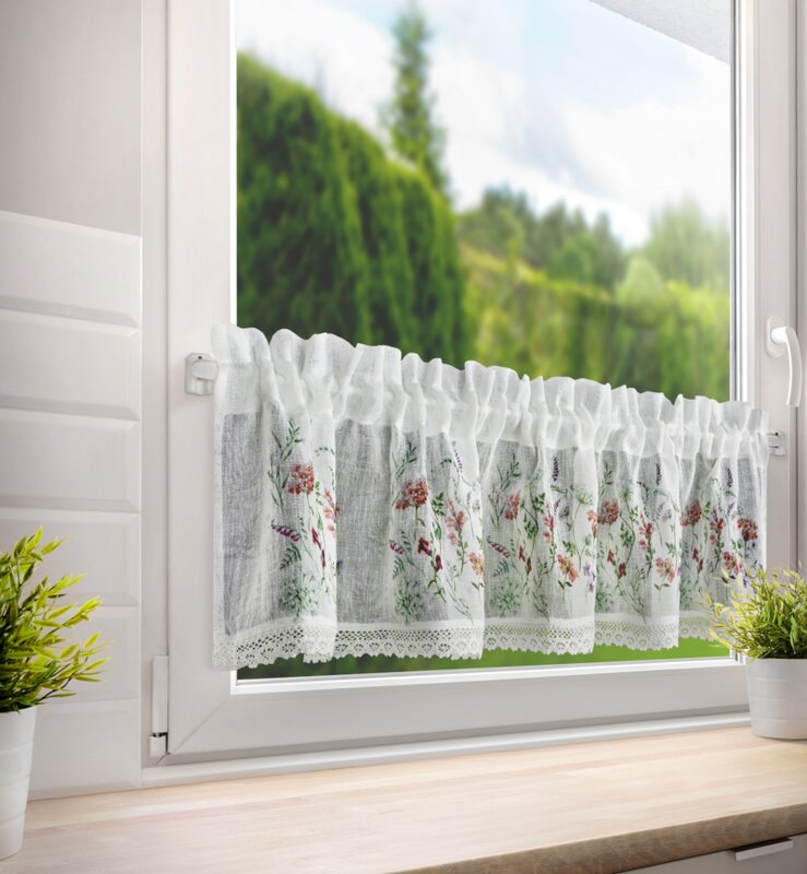 Firana gotowa Sylwia biała 150 x 30 cm – rozświetla wnętrze