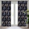 Zasłony gotowe LC/PEONIA2 czarne 140x270 cm – welwetowy blask