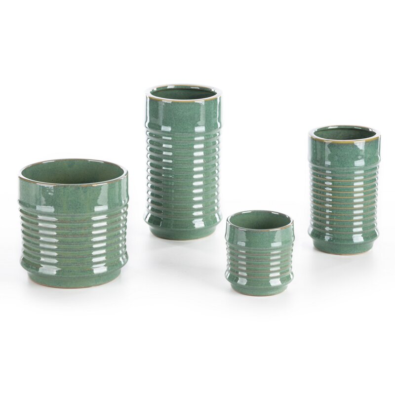 Wazon ceramiczny Sami zielony fi 15 x 26 cm – na suszone kwiaty