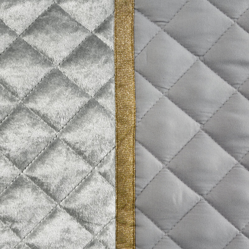 Narzuta velvet Kristin srebrna 220 x 240 cm – doda blasku sypialni