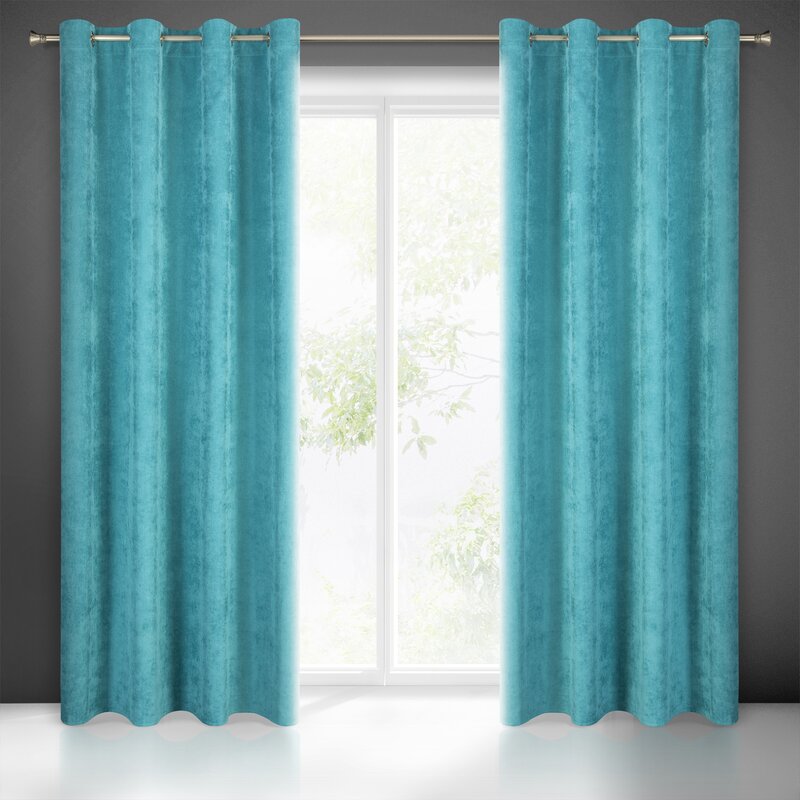 ZASŁONA GOTOWA JULIE 140 X 250 CM TURKUSOWY