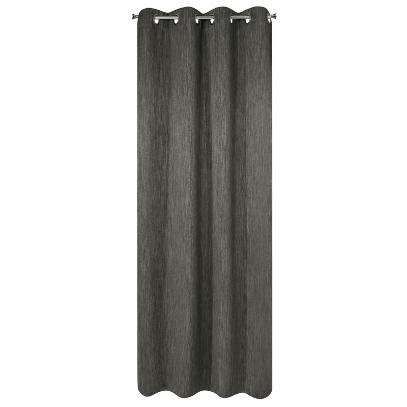 Zasłona gotowa Rossie grafitowa 140 x 250 cm – zaciemniająca sypialnię