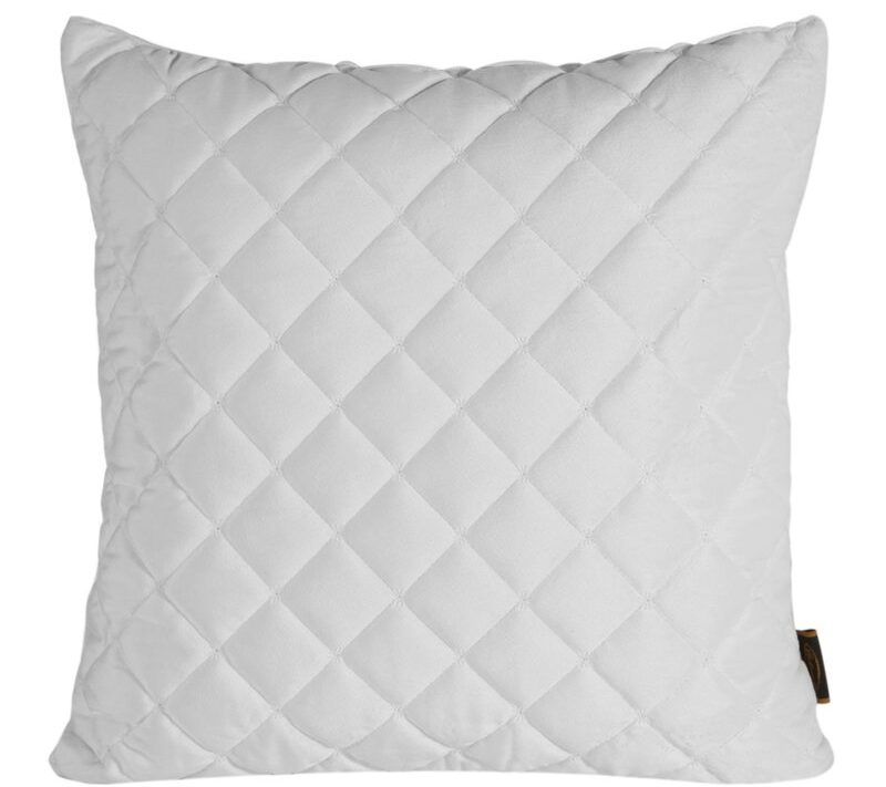 Poszewka welwetowa biała 45 x 45 cm – dodatek do sofy