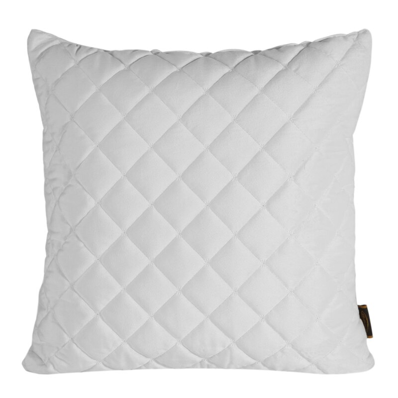 Poszewka welwetowa biała 45 x 45 cm – dodatek do sofy