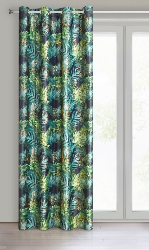 Zasłona gotowa Davos czarna 140 x 250 cm – zaciemniająca welwet