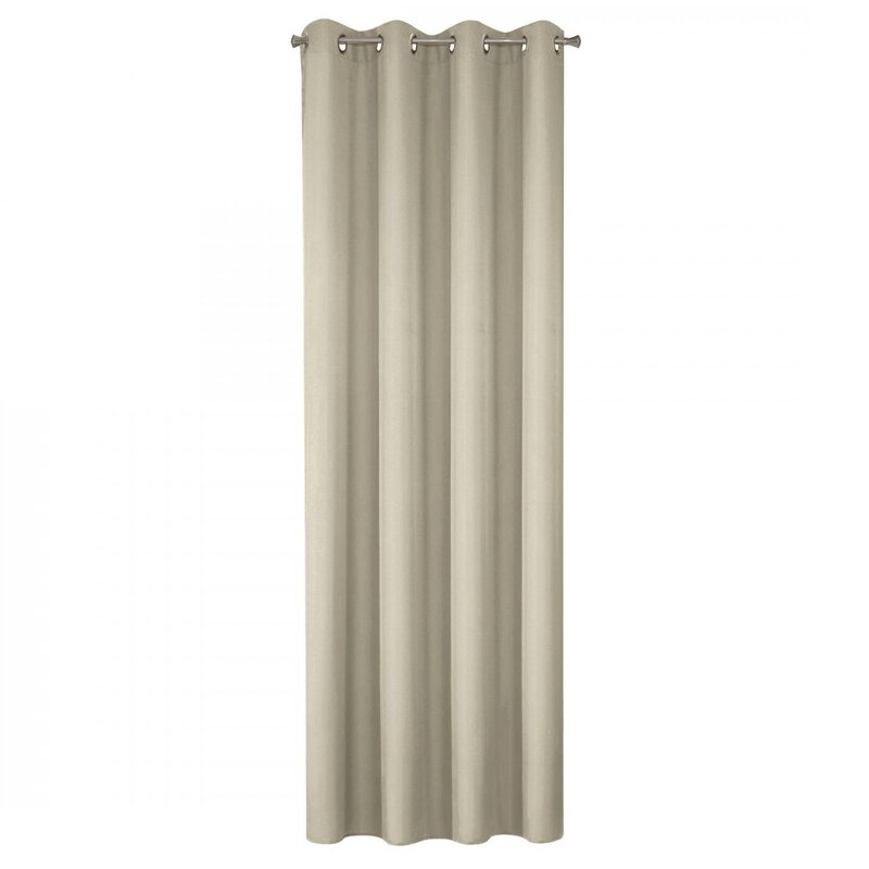 Zasłona gotowa Rita ciemnobeżowa 140 x 250 cm – subtelne zaciemnienie