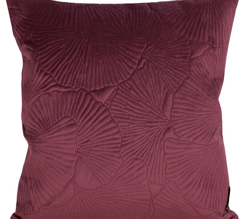 Poszewka velvet bordowa 45 x 45 cm – doda przytulności
