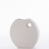 WAZON DEKORACYJNY RISO 23 X 6 X 22 CM KREMOWY