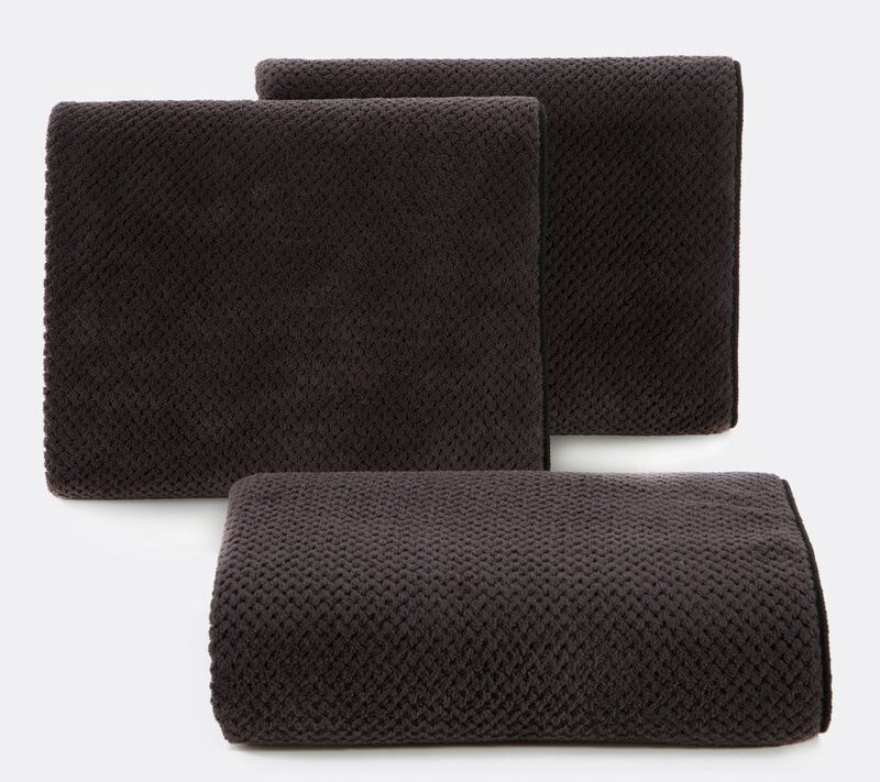 Ręcznik z mikrofibry Zoe1 czarny 30 X 50 cm – chłonny i szybkoschnący