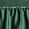 Zasłona gotowa z falbanami ciemnozielona 140 x 250 cm – zaciemnia i zdobi