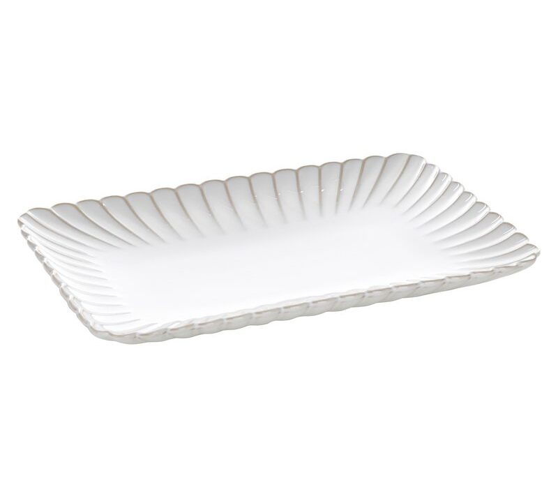 Patera ceramiczna Avril kremowa 32 X 20 X 3 CM – na owoce i drobiazgi