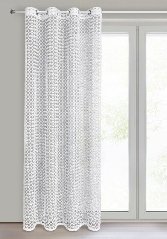 Firana gotowa biała 140 x 250 cm – rozprasza światło