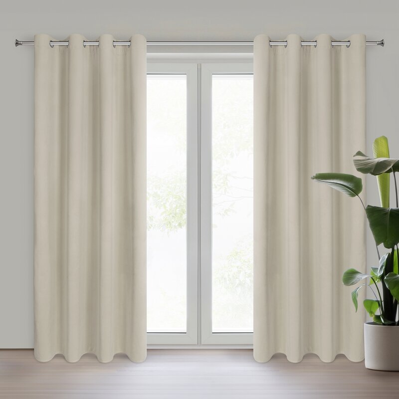 Zasłona gotowa Nita beżowa 140 X 250 cm – miękka i przytulna