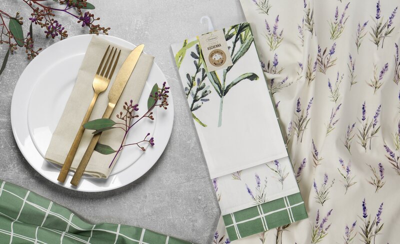 Komplet ściereczek kuchennych 3szt 50x75 cm bawełniany kolor naturalny, żółty 200 g/m2 LEMON – wniesie świeżość