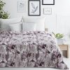 Koc flano Davos fioletowy 150 x 200 cm – miły w dotyku