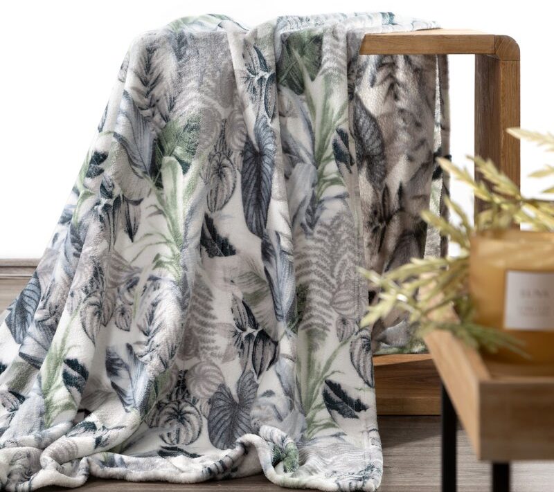 Koc flanelowy Davos 2 zielony 150 x 200 cm – idealny na kanapę