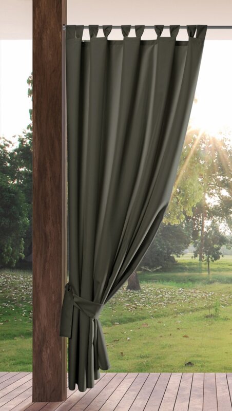 Zasłona gotowa Garden na szelkach grafitowa 155 X 220 cm – chroni przed słońcem