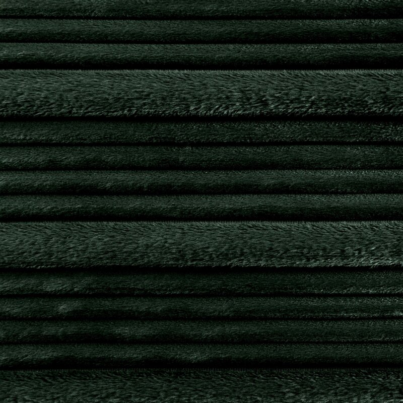 Koc flano ciemnozielony 220 x 200 cm – ciepły i przytulny