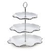 Patera ceramiczna dekoracyjna Auren biała 30 X 21 X 54 cm – do stylowej ekspozycji