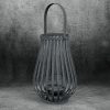 Lampion metalowy CM/LENA/LAM/01 grafitowy 27x27x42 – do dekoracji balkonu
