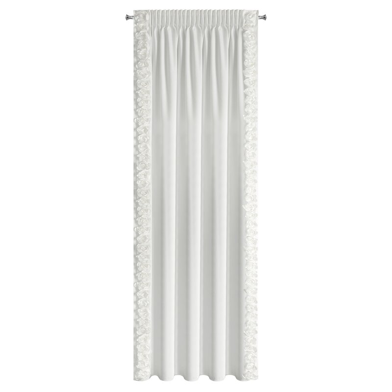 Zasłona gotowa Eva Minge Roses 14 kremowa 140 X 270 cm – welwetowa, łatwy montaż