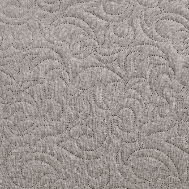 Narzuta len popielata 170 x 210 cm – nada sypialni charakteru