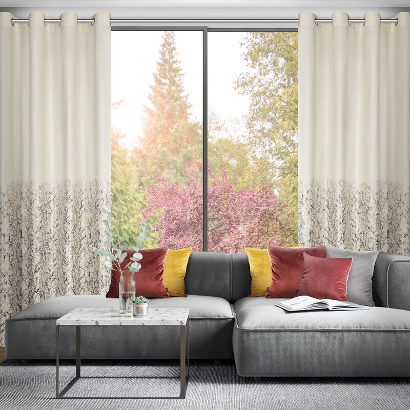 Zasłona gotowa Tori kremowa 140 x 250 cm – zaciemniająca i stylowa