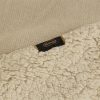 Koc flano 200 x 220 cm jasnobeżowy – miękki i ciepły