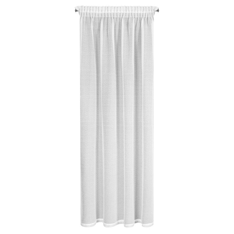 Firana gotowa na taśmie Vanesa biała 140 X 270 CM – lekka struktura siatki
