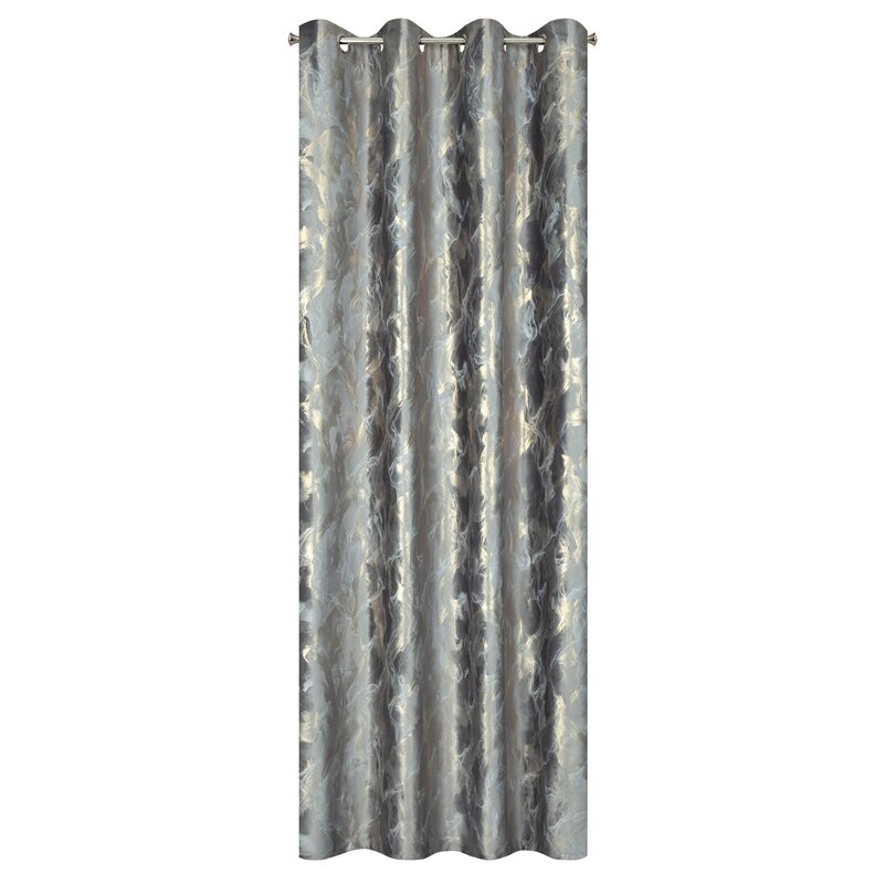 Zasłona gotowa Melody stalowa 140 x 250 cm – zaciemnia pomieszczenie